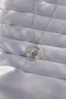 316L Steel Chain Silver Color Zircon Stone Star Figured Oval Necklace -