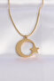 316L Steel Chain Gold Color Moon Star Unisex Necklace -
