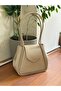Women's Shoulder Bag with Snap Fasteners on the Sides - 3