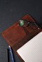 Genuine Leather Brown Agenda Cover – “Organized Chaos Inside” Edition |   Handmade & Gift - 7