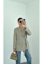 Taupe Blazer with Side Ties - 3