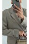 Taupe Blazer with Side Ties - 4