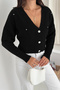 Women's Floral Embroidered Buttoned Premium Cardigan – Romantic & Elegant Style - 5