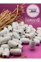 17X25 mm White Oval Wooden Beads (50 Grams 18 Pieces) Macrame Bag Design Board Hole Diameter 6 mm