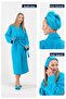 Cottonverse 3-Piece Bathrobe Set - 100% Cotton Bathrobe, Hair Cap, Headband Unisex