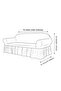 Bürümcük Elastic Sofa Cover Lycra Sofa Cover Single 3-Piece/ Sofa Bed Cover Claret Red - 2