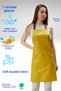 Stain-Proof Mustard Apron for Cafe, Barista, Hairdresser, Kitchen, Chef, Chef, Painter and Florist Aprons