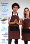 Cafe, Barista, Hairdresser, Bartender, Florist, Kitchen Aprons, Stain Resistant, Brown/black Color