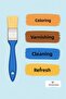 Luxury Fine Trimming Brush No: 1 - 8
