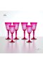 Crystal Cutting Decor Standing Goblet Cup Set Handcrafted Decor Set of 6 Goblet Suit - 3