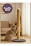 Round Base Adult Cat Scratching Board 92 cm Double Size Welsoft Fabric 1St. Quality Jut Halat