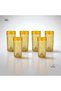 Colorful 6-Piece Crystal Decor Water Glass, Soft Drink Glass - 2