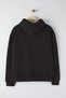Black Pepper Embroidered Oversize/Loose Fit Fleece Hooded Sweatshirt Tmnaw25Sw00016 - 8