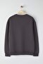 Antrasit Bisiklet Yaka Oversize/Geniş Kesim İçi Polarlı Koala Nakış Sweatshirt TMNAW24SW00064 - 8