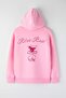 Açık Pembe Sırt ve Ön Baskılı Kapüşonlu Oversize/Geniş Kalıp Örme Sweatshirt TWOAW26SW00042 - 8