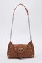 Tan Suede Trok Detailed Buckle Women's Medium Shoulder Bag Takss25Oc00010