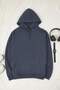 Indigo Oversize/Wide Cut Hooded Fleece Inside/Warm Sweatshirt Tmnaw23Sw00195 - 6