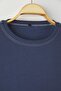 Indigo Unisex Oversize/Geniş Kesim Kontrast Dikiş Detaylı Bisiklet Yaka Sweatshirt TMNAW24SW00011 - 7