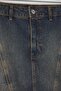 More Sustainable Koyu Mavi Dikiş Detaylı %100 Pamuk Non-Stretch Mini Denim Etek TBBAW26AZ00037 - 6