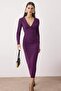 Plum Bodycon Maxi Lined Dress Tpraw26El00019