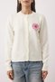 Ecru Crew Neck Embroidery Detailed Knitwear Cardigan Twoaw26Hi00261 - 3