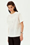 Heart Stone Detailed Crew Neck Cotton Regular Knitted T-Shirt - 4