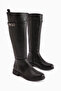 Kanako Black Accessorized Zippered Women's Short Heeled Boots - 2