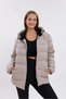 Women's Stone Lined Fur Hooded Waterproof Wind Resistant Fiber Filled Inflatable Winter Coat - 4