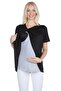 بلوزة الرضاعة الطبيعية من القطن الأسود Maternity 3502