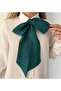 Satin Scarf Neck Shawl Bow Scarf - 2