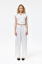 Buy Wide Leg Trousers with Label Accessories Ecru - 3