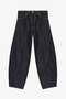 High Waist Baggy Jeans Trousers Navy Blue - 2