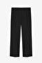 Pile Detailed Regular Waist Carrot Trousers Black - 2
