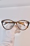 Unisex Women Men Oval Round Blue Light Protected Blue Block New Season Leopard Cat Eye Glasses - 5