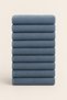 Blue Sports Towel Stain Resistant Hairdresser Barber Hotel Towel 50X90 cm 8 Pieces - 3