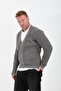 Nopenli Knitted Anti-Peeling Yarn Buttoned Men's Knitwear Cardigan - Smoked - 6