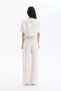 Single Button Short Sleeve Linen Jacket Natural - 5
