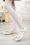 Eylül Thermo Non-Slip Sole Bow Tie Velcro Girls' Ballerinas - 4