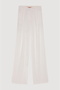 Ecru High Waist Linen Palazzo Trousers - 2