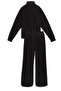 Velour Rib Suit 688164-01 Women's Tracksuit Set Black - 2