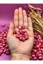 12X8 mm Pink Oval Pasta Wooden Beads Twisted Sleeve (50 Gram 114 Pcs) Hole Diameter 3 mm Macrame Jewelry - 2