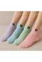 5 Pairs Women's Cartoon Teddy Bear Socks Set
