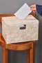 Chest of Jewelry with Combination Velvet Overlay (20X22X33 cm) - Coffee - 4