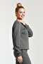 Women's Crew Neck 3 Thread Soft Puff Fabric (with Fleece Inside) Sweatshirt - Oversize Original Fit - 4