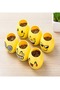 6-Pieces Creative Design Garden Plant Pot Cartoon Emoticons Pattern Pots for Home Decoration 5.5x6.5 - 2