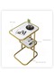 Modern Luxury Creative Living Room Bed Sofa Table Gold/White One Piece 50 x 30 x 58 cm - 4