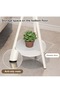 2-Tiers Modern Design End Table Round Side Table with Tempered Glass Top and Metal Legs Small Accent - 4