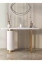 Multipurpose Use Modern Luxury Design Coffee Table Nordic Style Metallic Base Console Table - 5