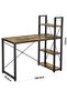 Modern Home Office Desk Work Study Gaming and Writing Table with Storage Bookshelves - 5