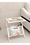 Multifunction Glass-top Sofa Side Table Accent End Table with Magazine Rack Bedside Nightstand Z Sha - 3